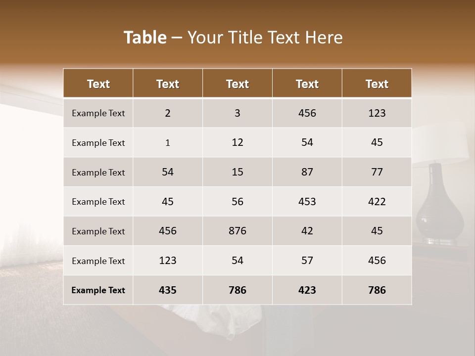 Business Bedroom Light PowerPoint Template