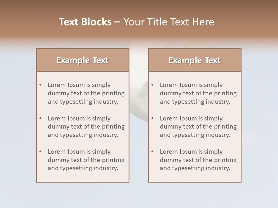 Dove Blue White PowerPoint Template