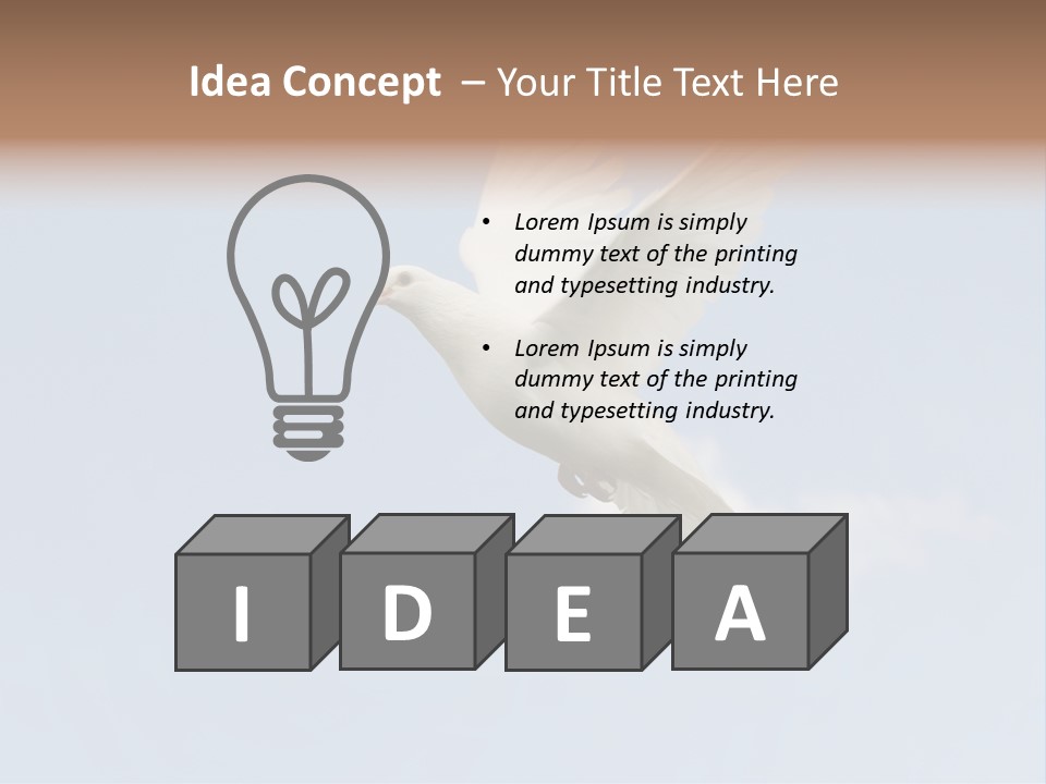 Dove Blue White PowerPoint Template