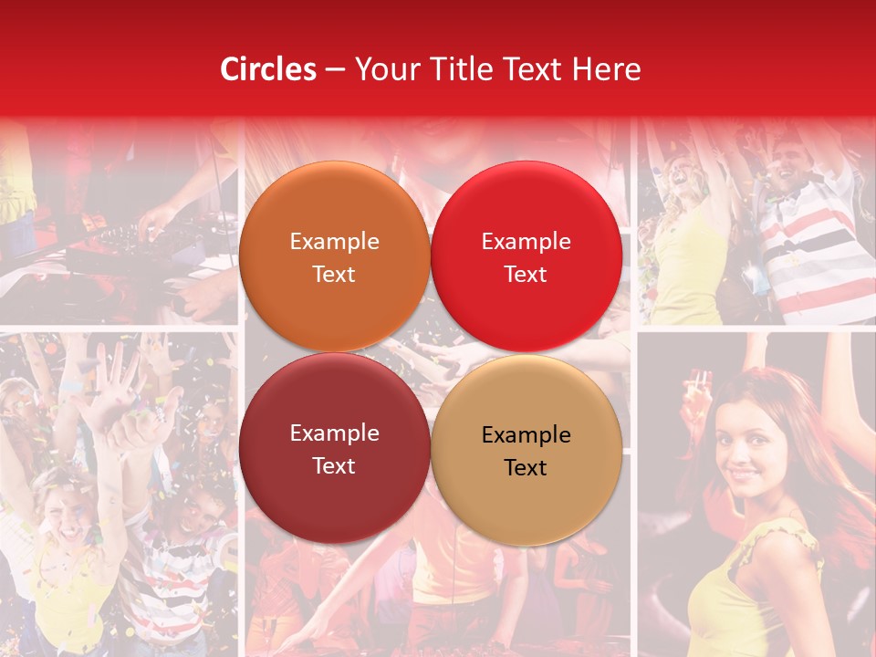 Gathering Happy Collage PowerPoint Template