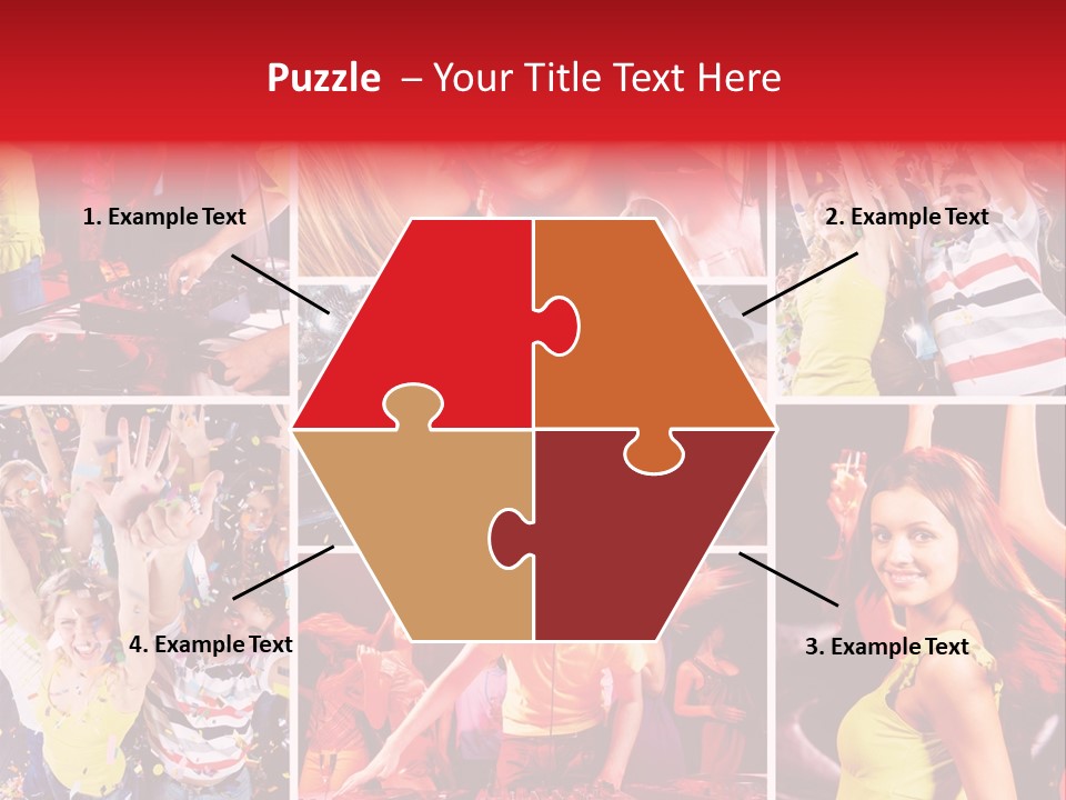 Gathering Happy Collage PowerPoint Template