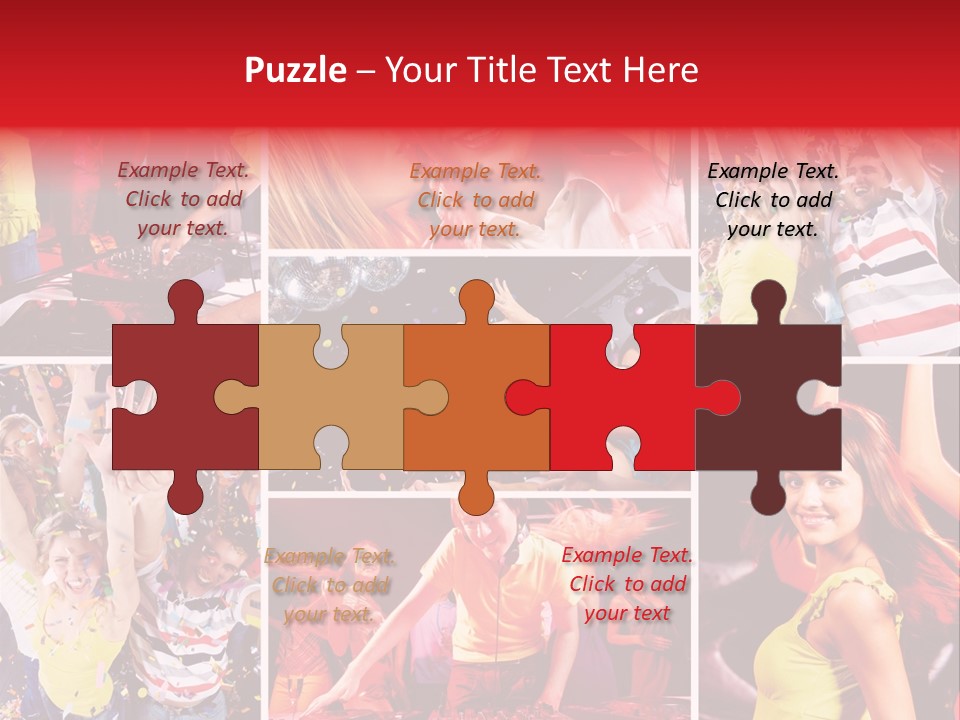 Gathering Happy Collage PowerPoint Template