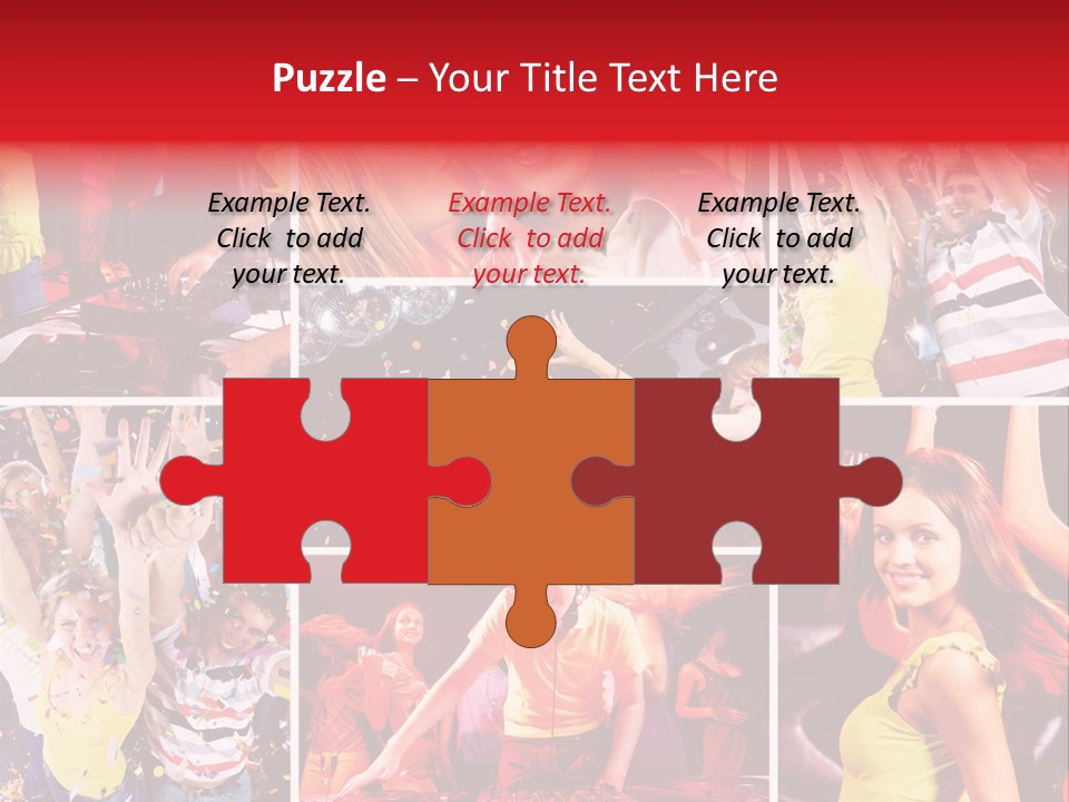 Gathering Happy Collage PowerPoint Template