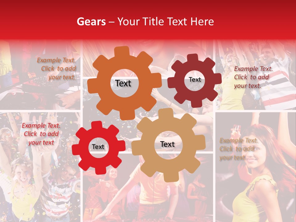 Gathering Happy Collage PowerPoint Template