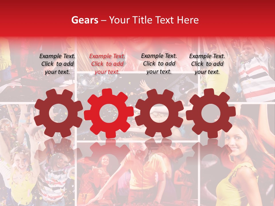 Gathering Happy Collage PowerPoint Template