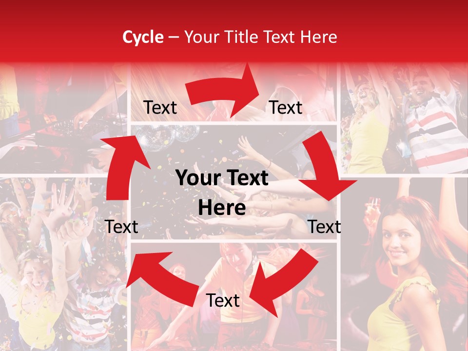 Gathering Happy Collage PowerPoint Template