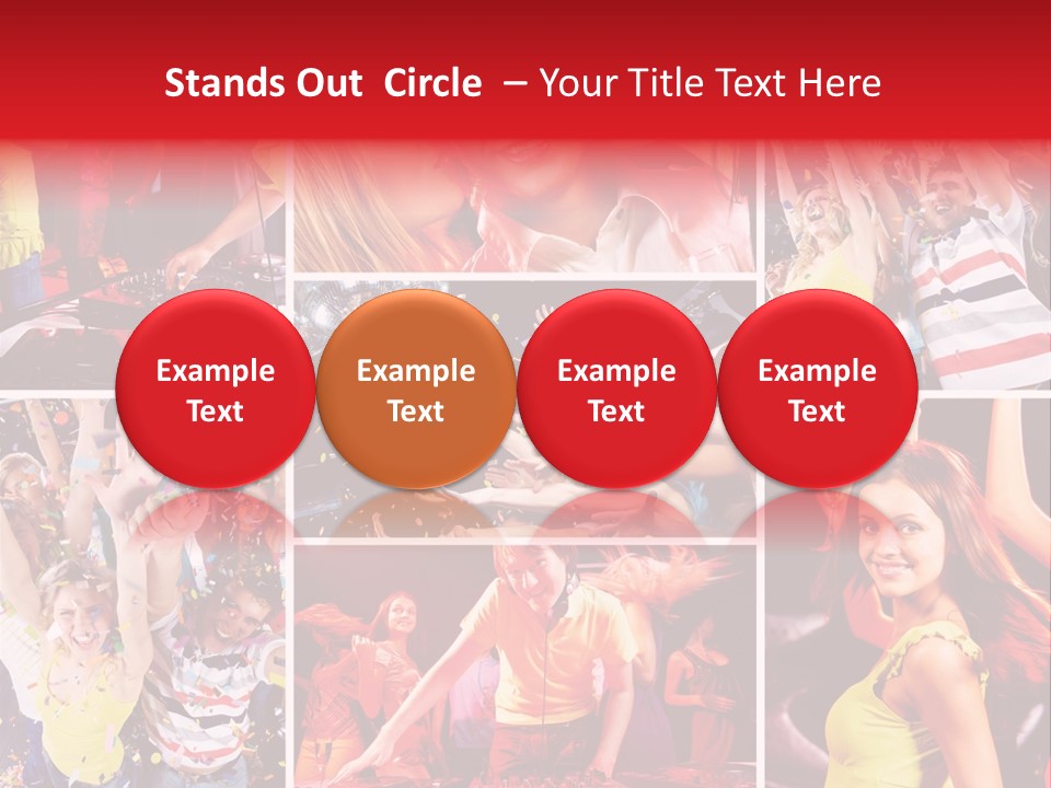 Gathering Happy Collage PowerPoint Template