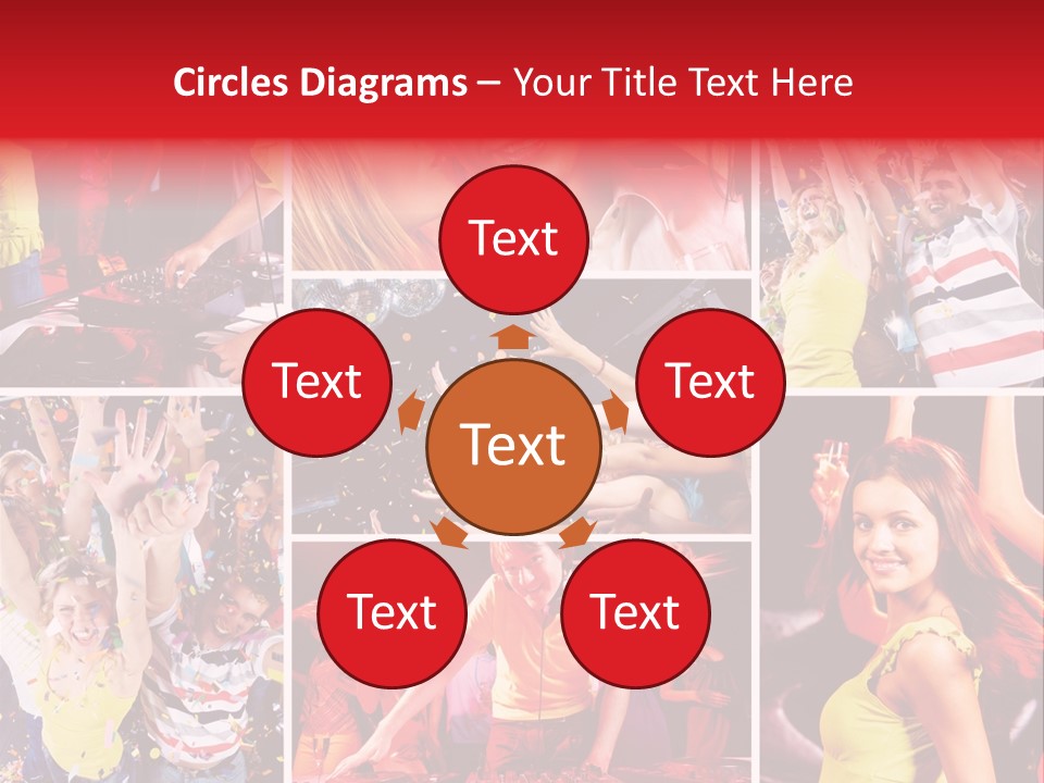 Gathering Happy Collage PowerPoint Template