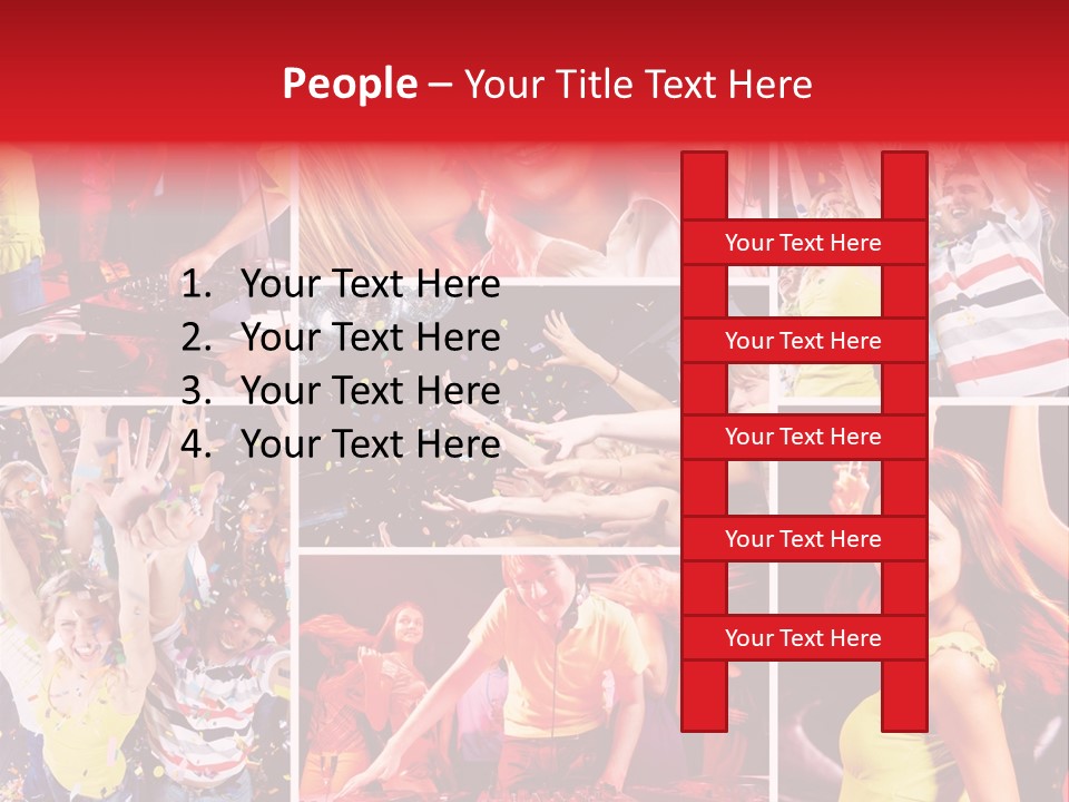 Gathering Happy Collage PowerPoint Template