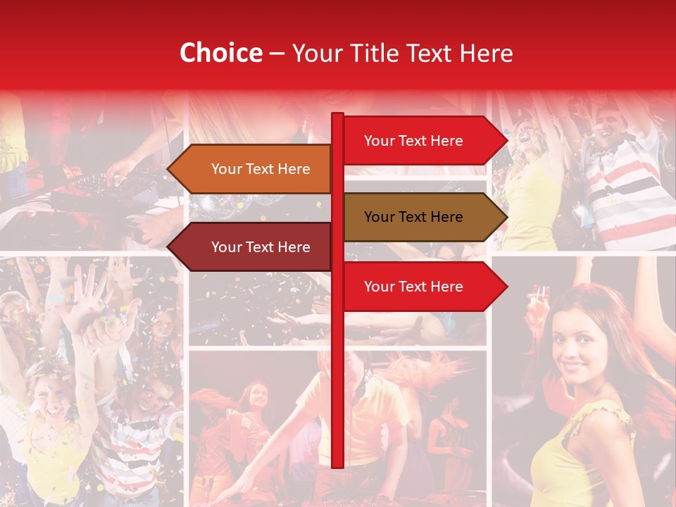 Gathering Happy Collage PowerPoint Template