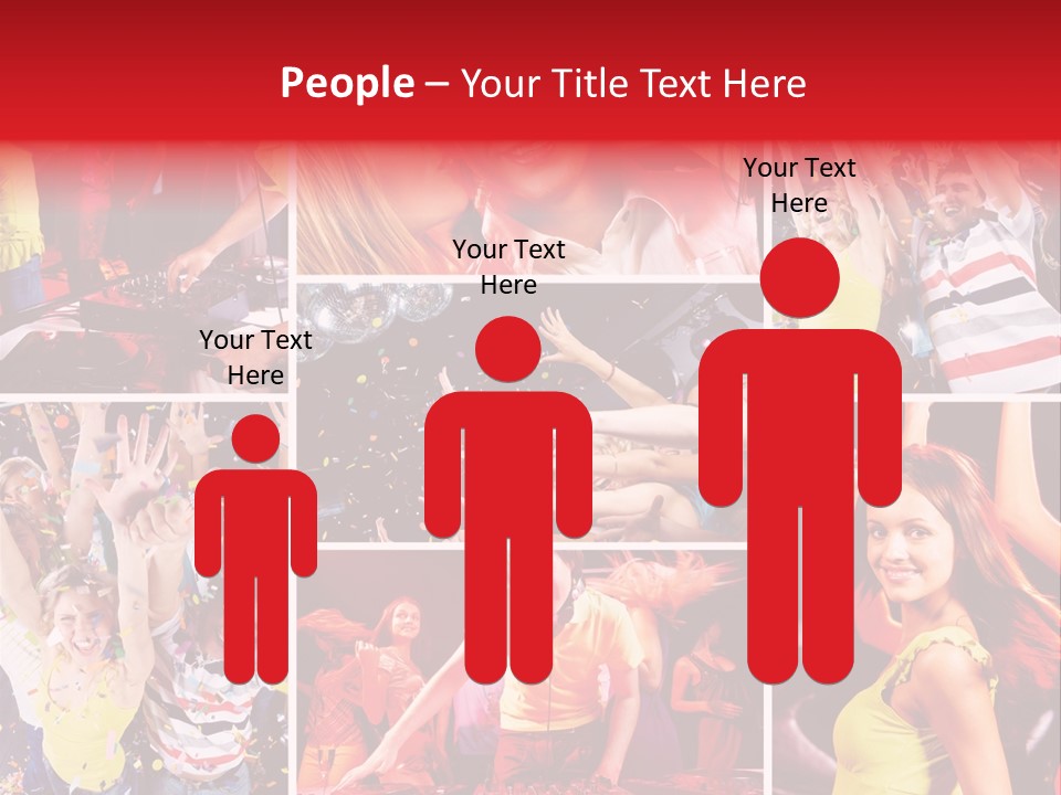 Gathering Happy Collage PowerPoint Template