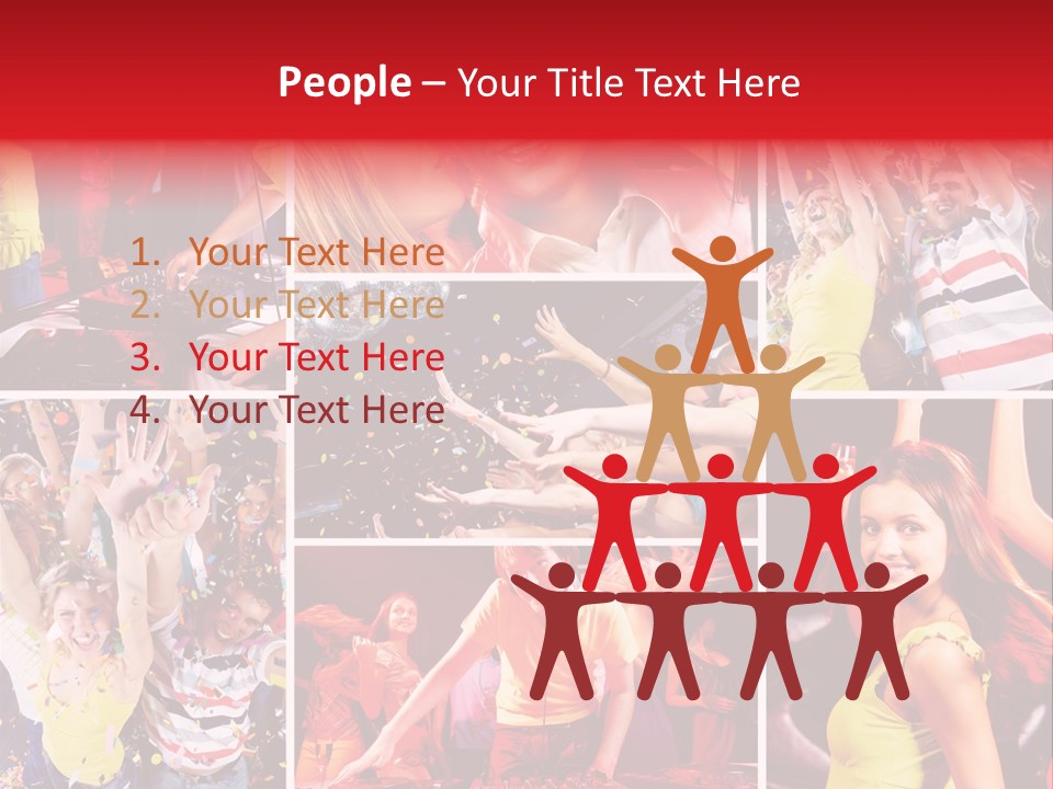 Gathering Happy Collage PowerPoint Template