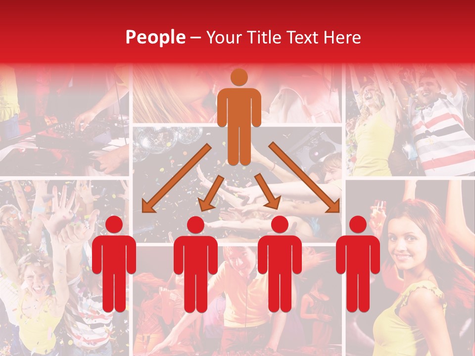 Gathering Happy Collage PowerPoint Template