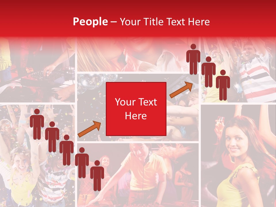 Gathering Happy Collage PowerPoint Template