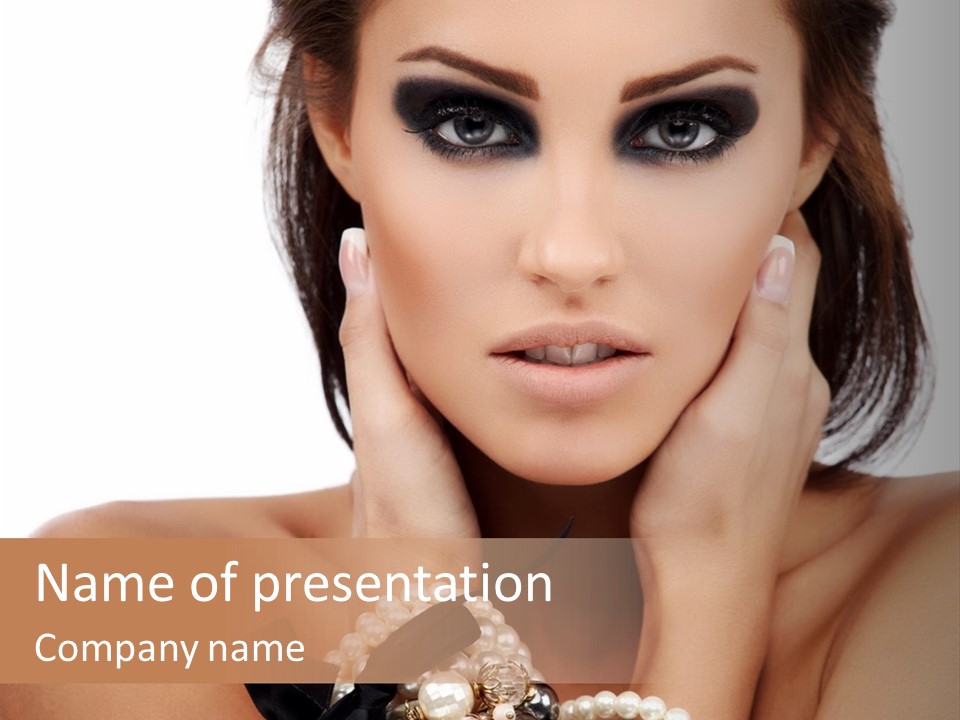 Accessory Square Woman PowerPoint Template