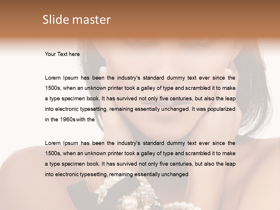 Accessory Square Woman PowerPoint Template