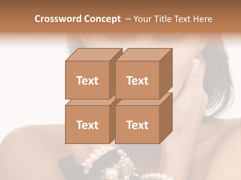 Accessory Square Woman PowerPoint Template