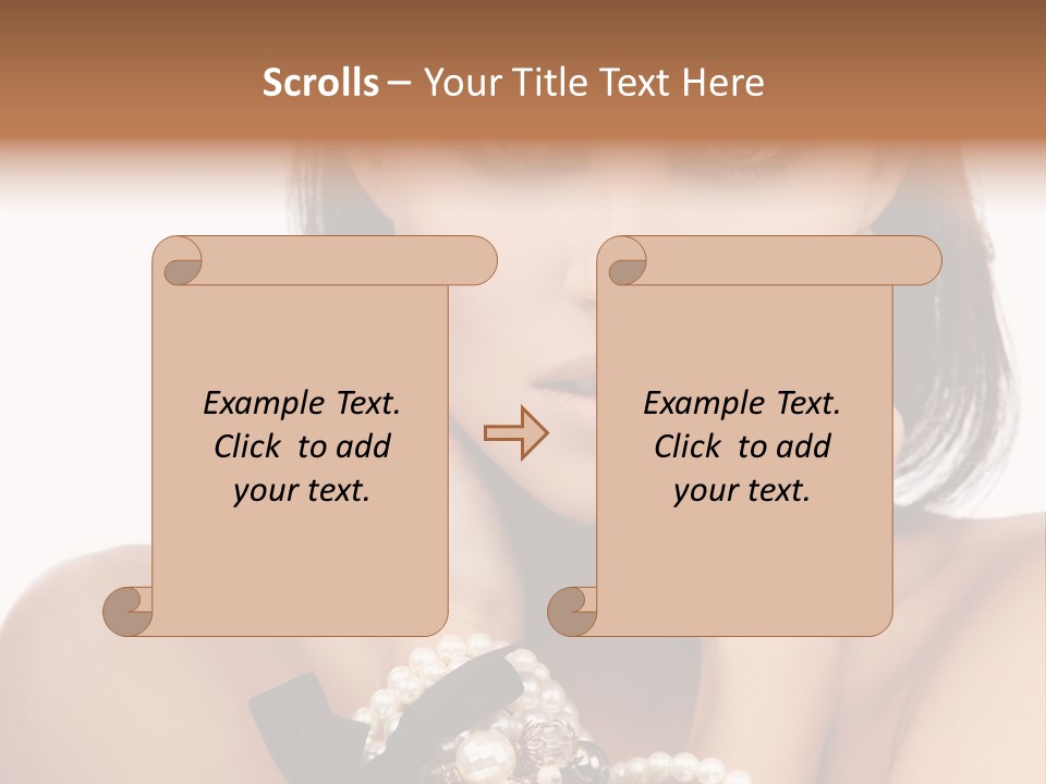 Accessory Square Woman PowerPoint Template
