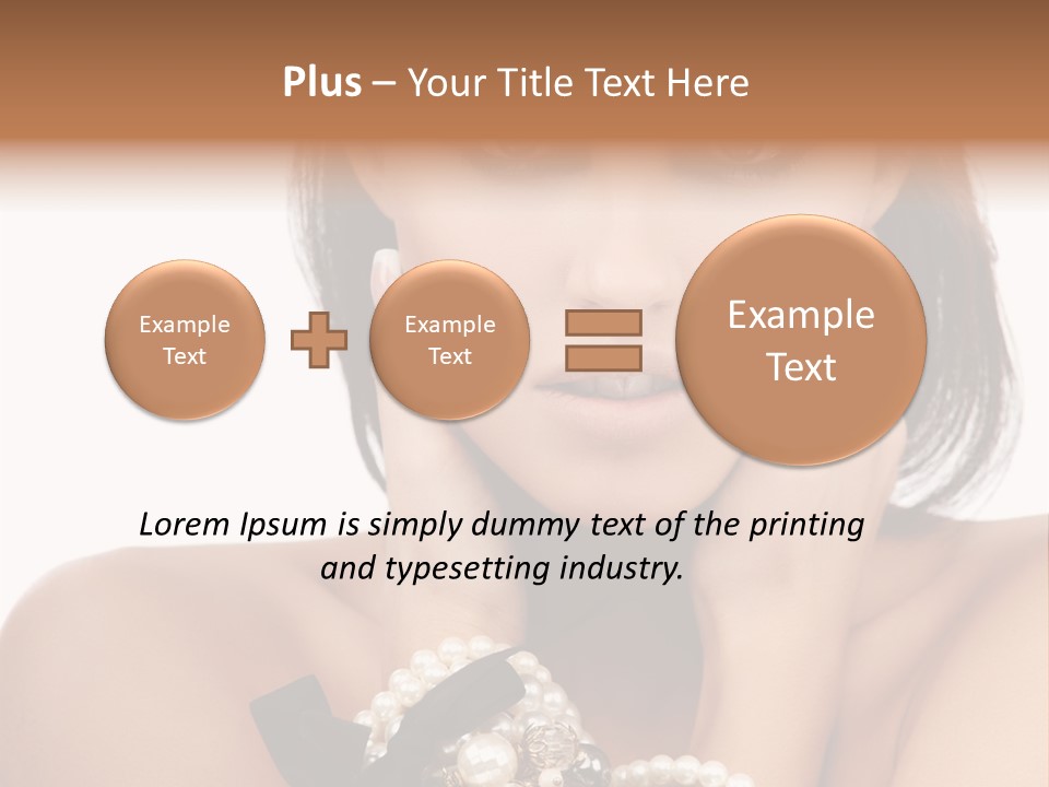 Accessory Square Woman PowerPoint Template