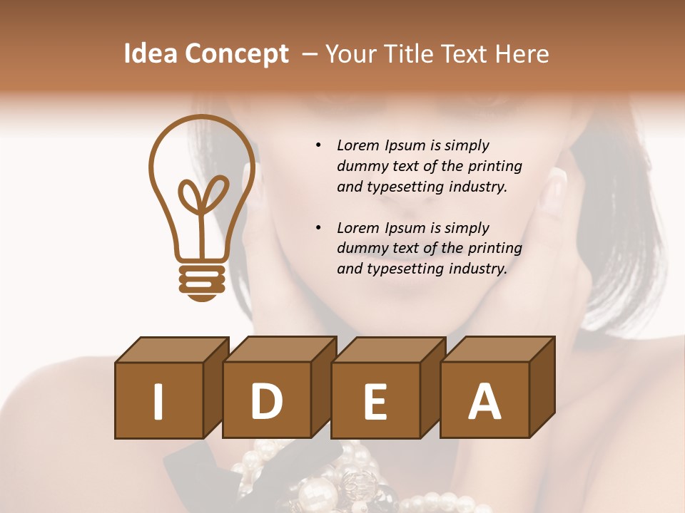 Accessory Square Woman PowerPoint Template