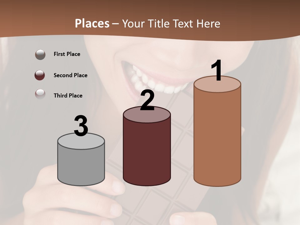 Girl Closeup Chocolat PowerPoint Template