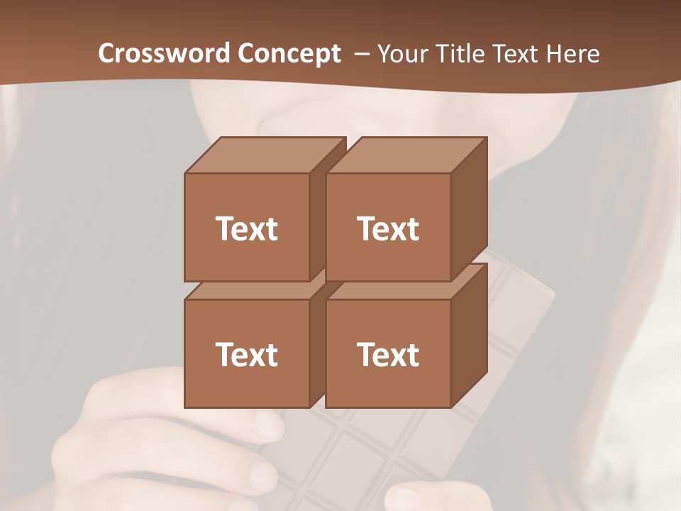 Girl Closeup Chocolat PowerPoint Template