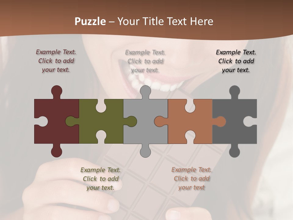 Girl Closeup Chocolat PowerPoint Template