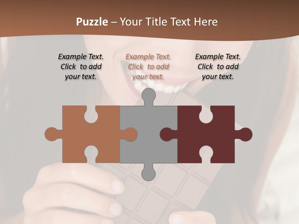 Girl Closeup Chocolat PowerPoint Template