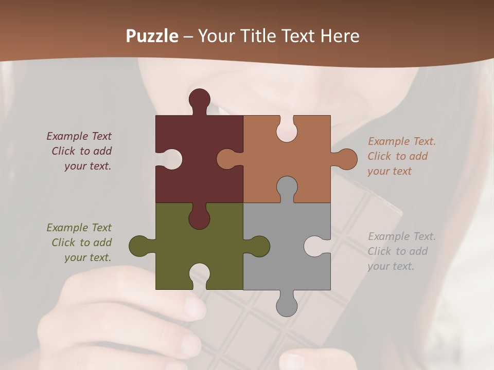 Girl Closeup Chocolat PowerPoint Template