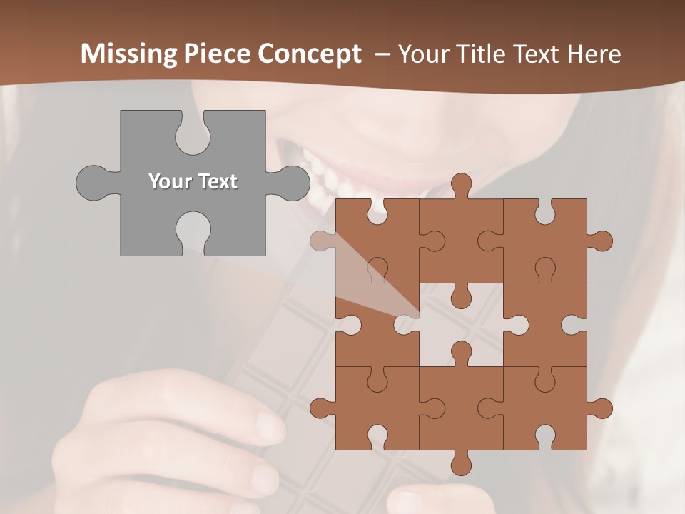 Girl Closeup Chocolat PowerPoint Template