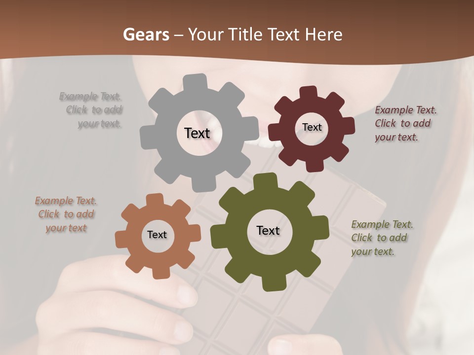 Girl Closeup Chocolat PowerPoint Template