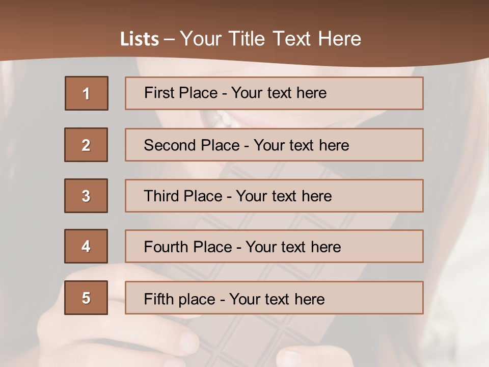 Girl Closeup Chocolat PowerPoint Template