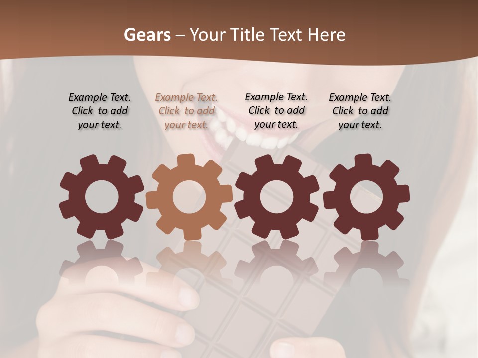 Girl Closeup Chocolat PowerPoint Template