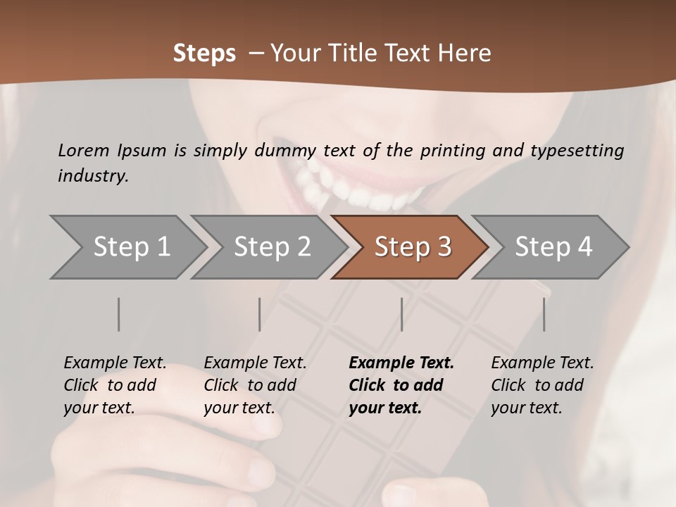 Girl Closeup Chocolat PowerPoint Template