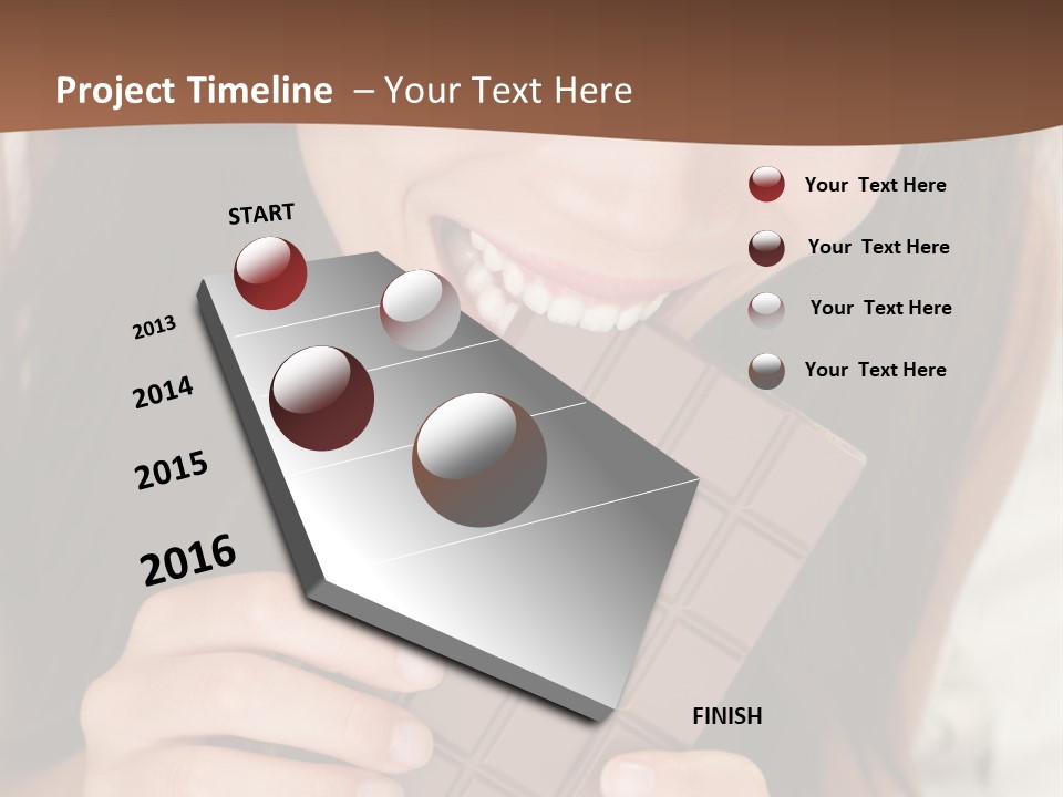 Girl Closeup Chocolat PowerPoint Template