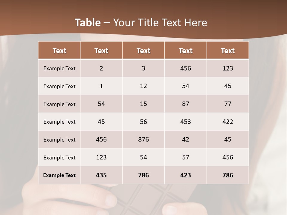 Girl Closeup Chocolat PowerPoint Template