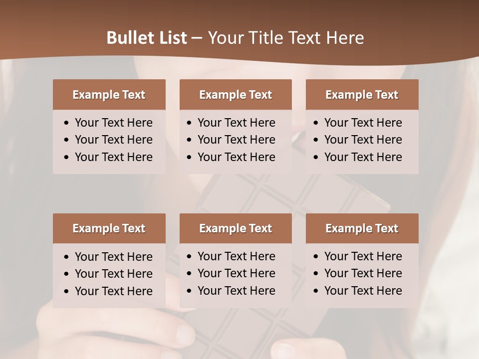 Girl Closeup Chocolat PowerPoint Template