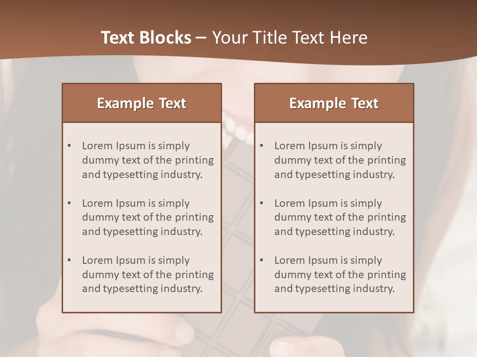 Girl Closeup Chocolat PowerPoint Template