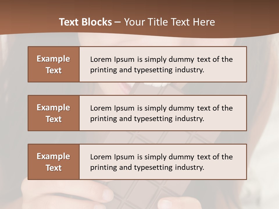 Girl Closeup Chocolat PowerPoint Template