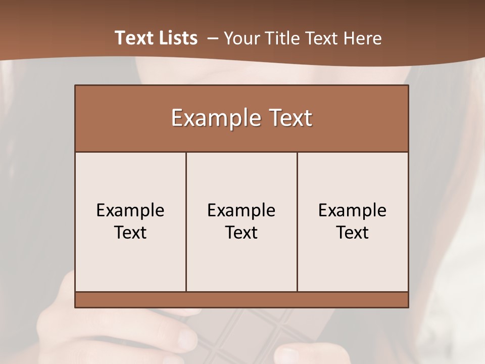 Girl Closeup Chocolat PowerPoint Template
