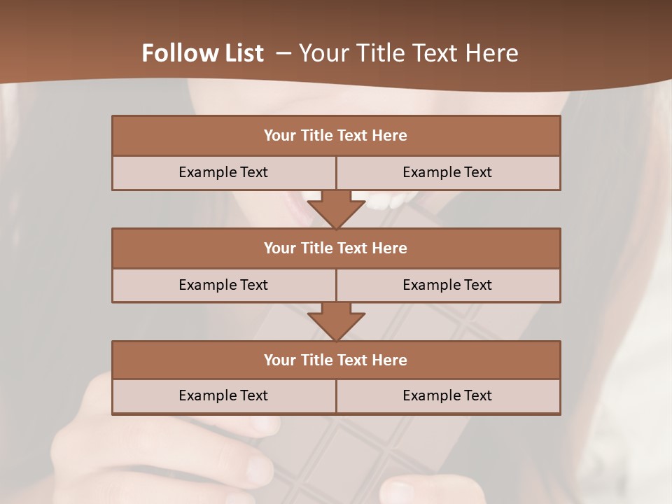 Girl Closeup Chocolat PowerPoint Template