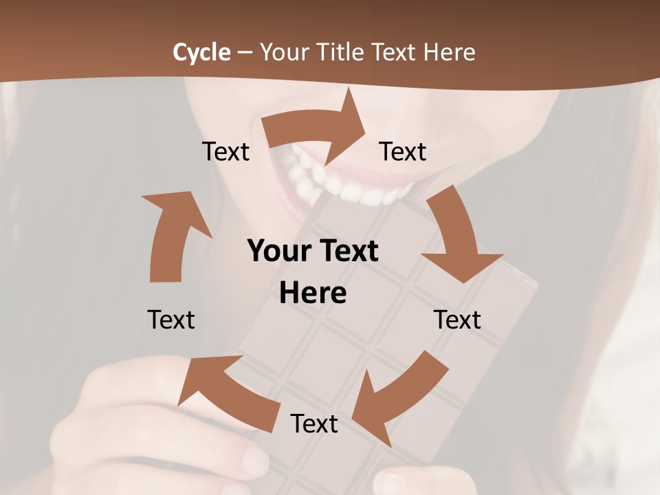 Girl Closeup Chocolat PowerPoint Template
