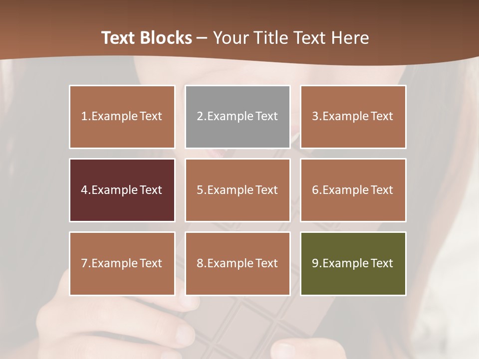 Girl Closeup Chocolat PowerPoint Template