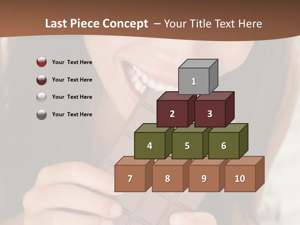 Girl Closeup Chocolat PowerPoint Template