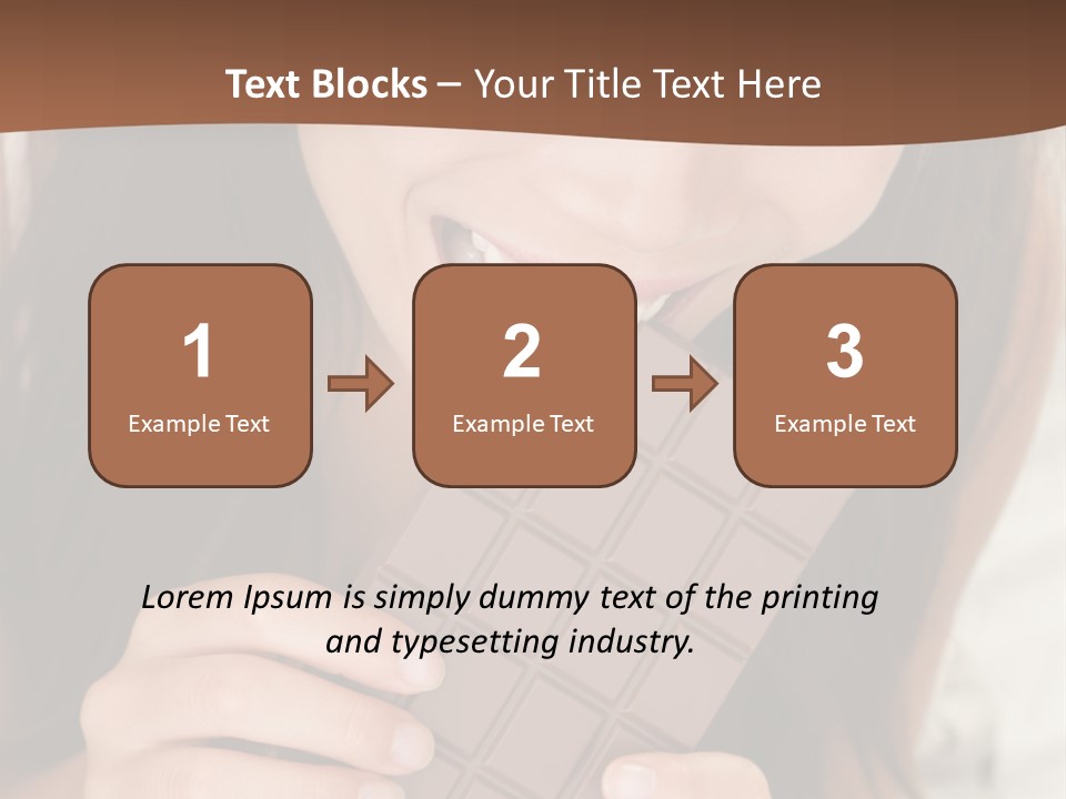 Girl Closeup Chocolat PowerPoint Template
