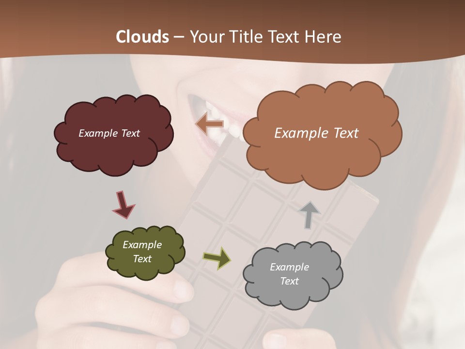 Girl Closeup Chocolat PowerPoint Template