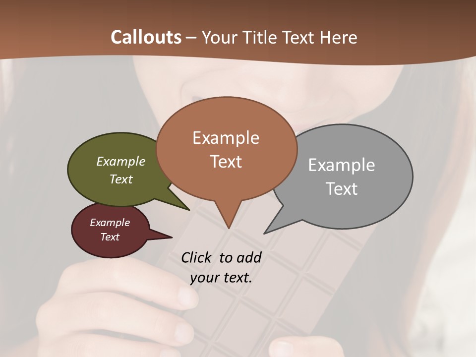 Girl Closeup Chocolat PowerPoint Template
