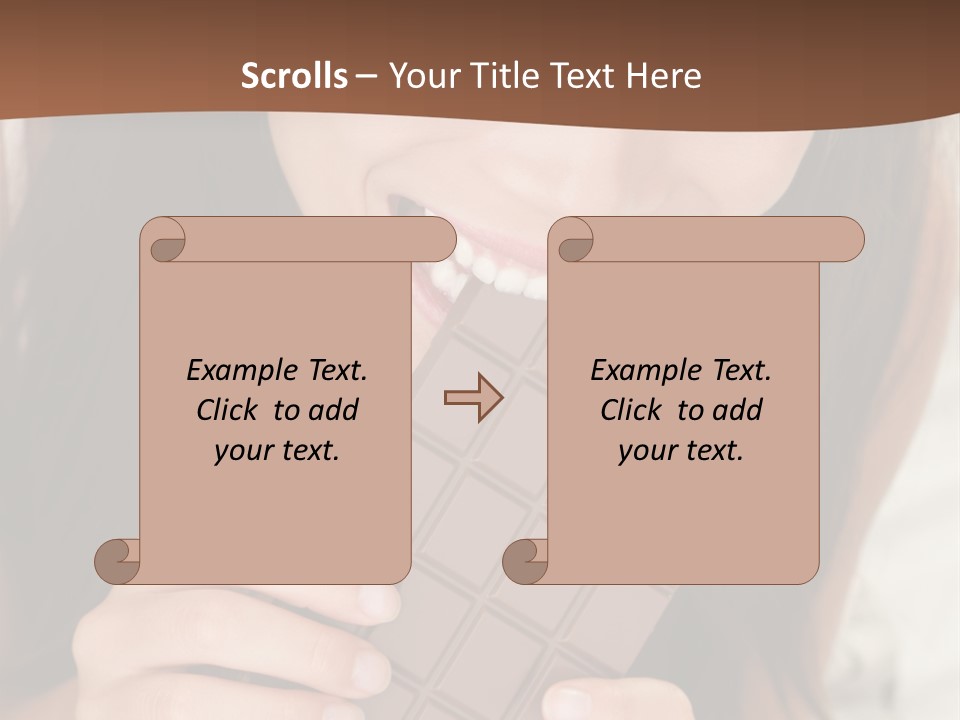 Girl Closeup Chocolat PowerPoint Template