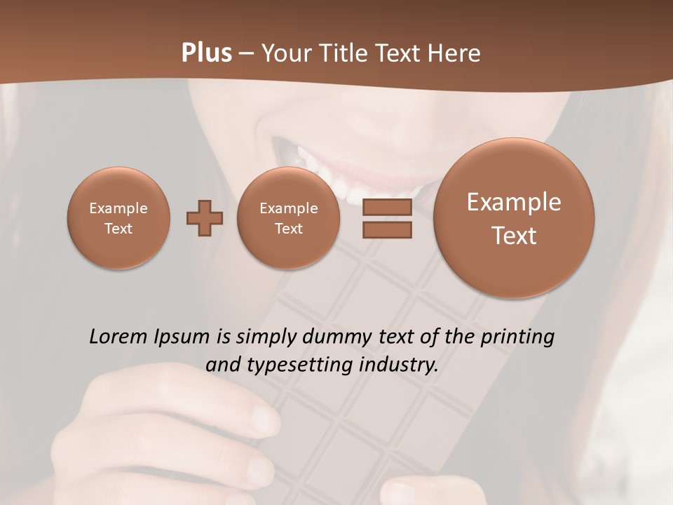 Girl Closeup Chocolat PowerPoint Template