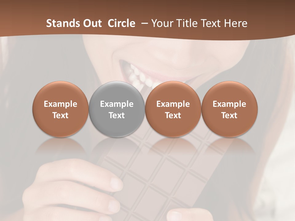 Girl Closeup Chocolat PowerPoint Template